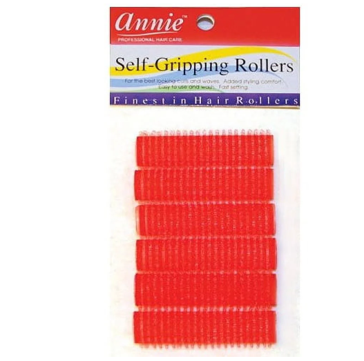 Annie Self-Gripping Rollers 1/2" Red, 6/PK