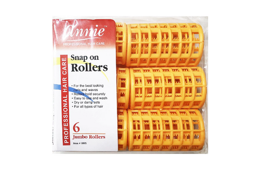 Annie Snap On Rollers- Orange (6PK)