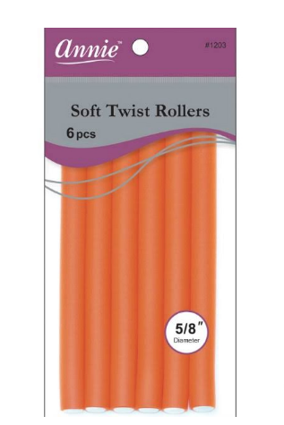 Annie Soft Twist Rollers 5/8" Orange