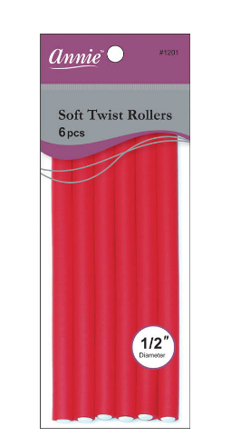 Annie Soft Twist Rollers Red 1/2"