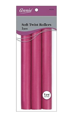 Annie Soft Twist Rollers 10" Long x 1 3/16" Plum